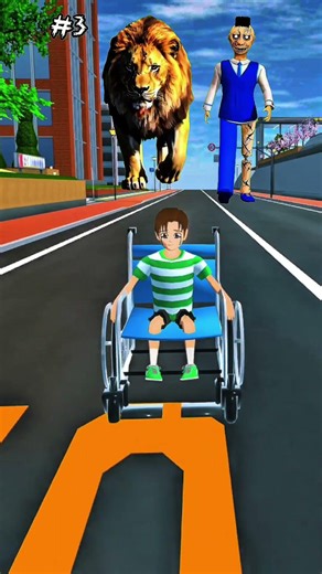 little boy on wheel chair and his parents can't react😱#sakuraschoolsimulator #sakuraschoolsimulatord