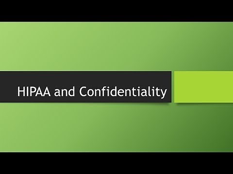 HIPAA and Confidentiality