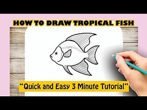 How to draw TROPICAL FISH