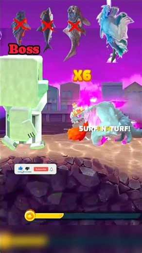 Hungry Shark Evolution game play New Boss Vs Four Shark 🦈 King 👑#new #shorts