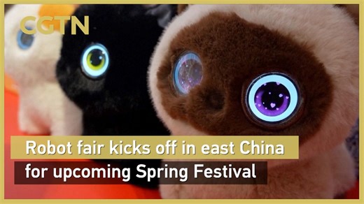 Robot fair kicks off in east China for upcoming Spring Festival