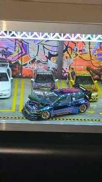 tarmac works Honda Integra Mugen dc2 Integra 1:64 diecast with JDM garage
