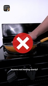🔥 Is your electric range burner uneven? Use flat pans and clean burners for better heating! Save money and fix it yourself! 🔧 Share your experiences in the comments! #DIY #HomeMaintenance #ElectricRangeRepair #AppliancePartsPros | AppliancePartsPros