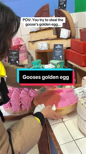 That’s one heavy golden egg #lush #lushstore #lushsoap #goldenegg | golden egg