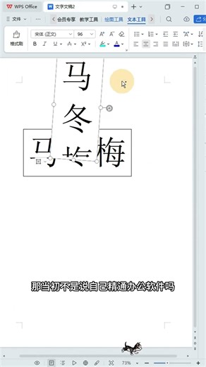 旋转文本框时文字不会转怎么办？ #office办公技巧 #文本框 #桌牌 #word #知识分享
