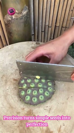 This Is How You Should Cut Lotus Seeds — Pure Perfection in Motion 🌸✨