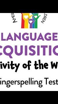 “Fingerspelling Test!”