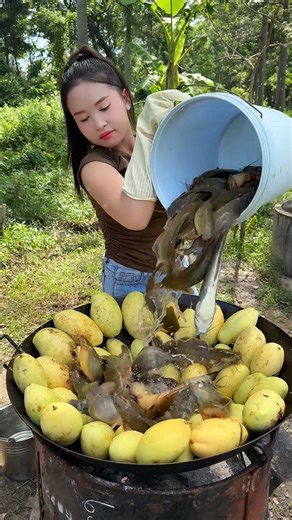 How to cook mango with fish recipe | Code cook