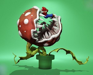 Hero & Monster Plant STL Statue | Inspired Collectible Figure | Resin 3D Print File - Etsy