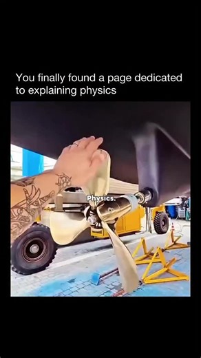 Physics Uncovered on Instagram: "A boat propeller works by pushing water backward. According to Newton’s 3rd Law (action and reaction), the water pushes the boat forward. The propeller blades have a special shape, and as they spin, they create a pressure difference that generates thrust. The faster it spins, the more force it produces. This is the basic principle of aquatic propulsion. A controllable-pitch (or variable-pitch) propeller allows the angle of the blades to be adjusted during rotatio