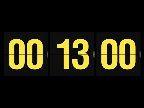 13 Minutes of Yellow Timer | Simple Bright Countdown