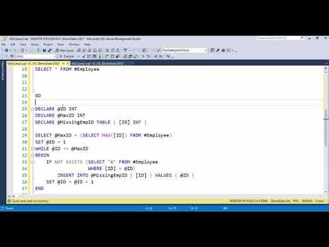 Understand about How to Find Missing Records using SQL Server Development