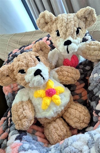 Finger Knit Bear Pattern | Chunky Jumbo Yarn Plush Toy (PDF Download) - Etsy