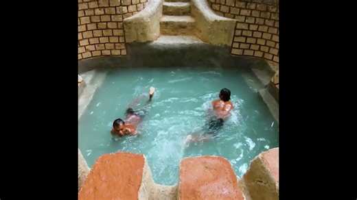 Join us on a thrilling backyard adventure as we explore an incredible castle pool and discover the secrets behind building a stunning water fountain