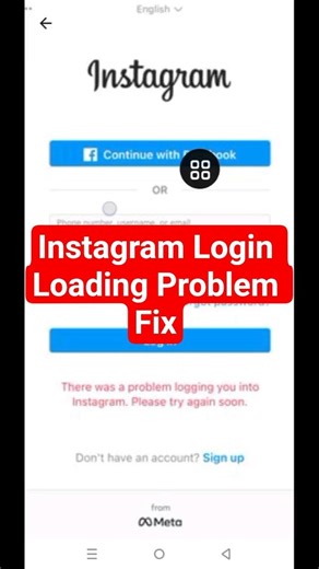 Instagram Login Loading Loop Fix 😳 | Not Logging In Problem Solved