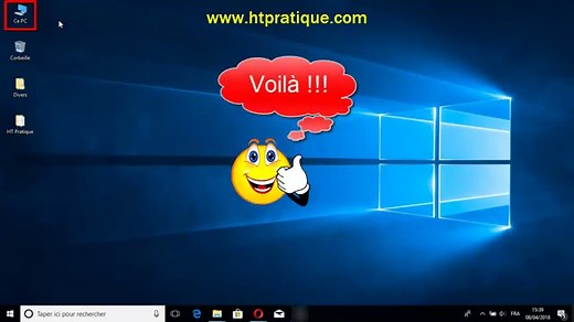 Comment afficher le Poste de Travail sur Windows 10