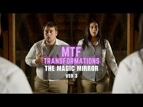[MTF Transformations] Magic Mirrors turn Men into Women! - Veo 3
