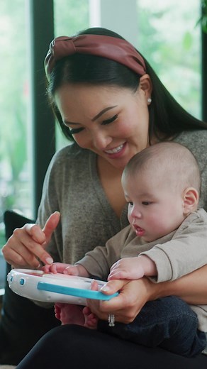 1.9K views · 3 comments |  Celebrate #WorldArtDay by putting the Baby Einstein + Hape Playful Painter into your little virtuoso's hands!  Featuring Magic Touch™ technology, this handheld toy palette easily responds to every touch to help baby learn 6 color names in 3 languages & "mix" colors to trigger lights & classical melodies. | Baby Einstein | Facebook
