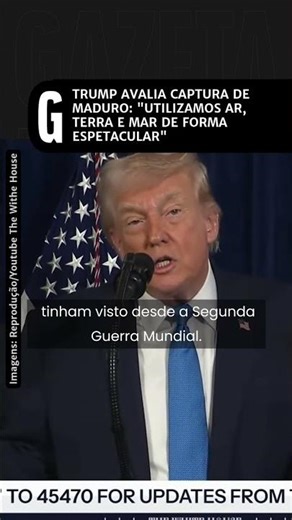 Trump assesses Maduro's capture: "We used air, land, and sea in a spectacular way."
