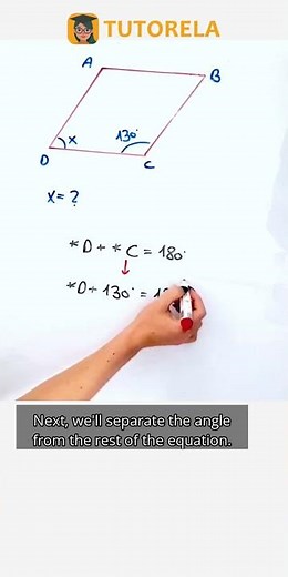 Calculate Angle X in a Parallelogram: Step-by-Step Guide #Math #ParallelogramForNinthGrade