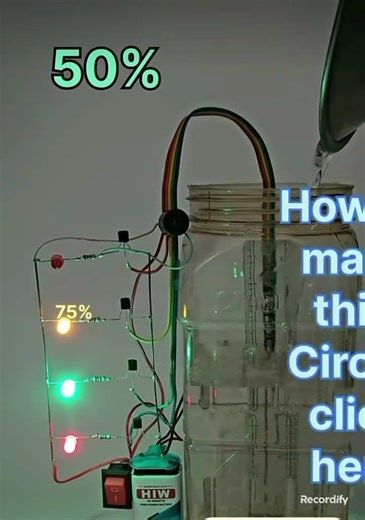Circuit of Water Level Indicator 😱 Science Project Working Model for Shorts || Water Level