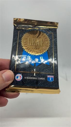 Loading up a pack of 1993 Leaf real quick before game 3 of the World Series starts😄 | 1 Pack A Day Habit