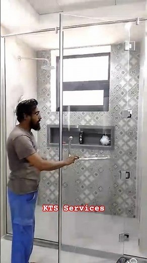 :Frameless Shower Glass Partition Installation in Abu Dhabi | Glass Work UAE