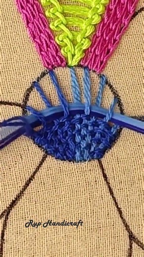 Flower Embroidery !!! Basket Waves Stitch Flower Embroidery Needlework,Embroidery by Rup Handicraft