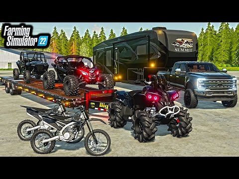 ALL "BLACKED OUT" LUXURY CAMPING SETUP! (LIFTED TRUCKS + RZR) | FS22