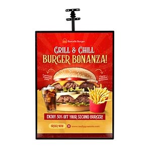 [Hot Item] Custom LED Menu Board Advertising LED Light Box Restaurant for Fast Food Shop Ceiling Hanging