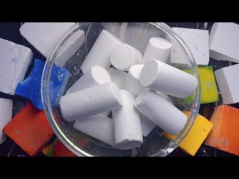 Cylindrical Chalk｜Dyed Chalk & Unpolished Chalk｜With Sifting Process｜Extremely Satisfying｜ASMR