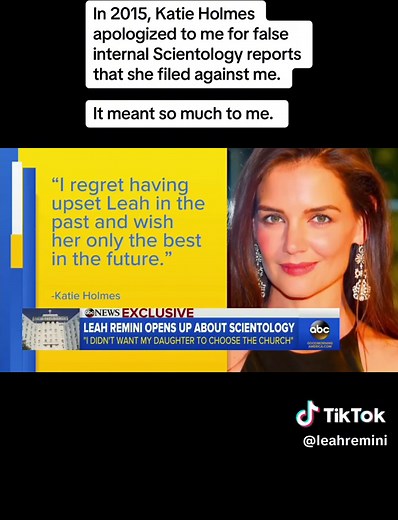 In 2006, after Tom Cruise and Katie Holmes wedding, Katie and others wrote false internal Scientology reports about me. Those reports led me to be shipped off to months of Scientology reprogramming in Florida. In 2015, she apologized to me and it meant so much. #Scientology #Abc #tomcruise #katieholmes #wedding #florida #clearwater