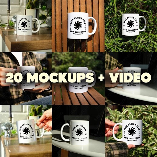 20 White Mug Mockup Bundle   Free Video, 20 Blank 11 Oz Coffee Mug Mockups, Psd Jpeg Canva Mug Mockup, PSD Smart Object Layers, Mockup Video - Etsy
