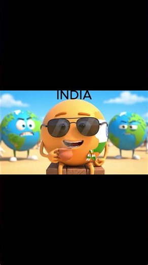 🌍☕ “Hum Toh Chai Piyenge!” | Funny Cartoon Globe Comedy Animation #comedyshorts #hindicomedy #india