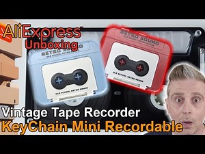 AliExpress Mini Vintage Tape recorder Keychain! unboxing & mini Review