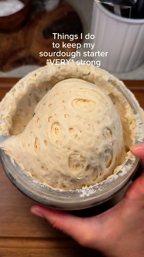 286K views · 16K reactions | Things I do to keep my sourdough starter STRONG  If you need a sourdough starter or are having trouble with yours, check out the link in our bio! #sourdough #sourdoughstarter #sourdoughforbeginners #sourdoughdiscard #asmr #asmrslime #asmrsounds #baking #sourdoughbaking #artisanbread | Little Ranch Family | Facebook