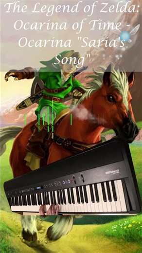 Zelda: Ocarina of Time – Saria's Song (Ocarina) [Piano] #shorts