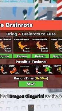 Fusing the Dragon Gingerini in Steal a Brainrot!