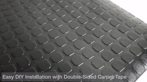 Rubber-Cal Block-Grip Rubber Runner Mat - 2mm x 4ft x 25ft Rubber Rolls - Brown