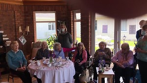 Residents of Craddock House enjoying the KFM Outside Broadcast this morning. | Kfm Radio Kildare