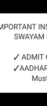 Important instructions for SWAYAM exam // dress code// admit card// passport size photos etc //