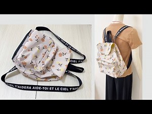 簡単! リュック バックパックの作り方 backpack Backbag with zipper pocket