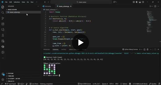#artificialintelligence #astaralgorithm #aiprojects #syntecxhub #pathfinding #learningjourney | Saniya Mhatre