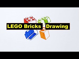 Drawing lego bricks | how to draw a lego brick | how to draw easy things