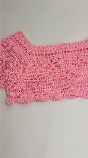 Te Encantara😍Teje Bello canesú Fácil y Rápido! Nuevo Patrón de Ganchillo👌#crochet #ganchillofacil