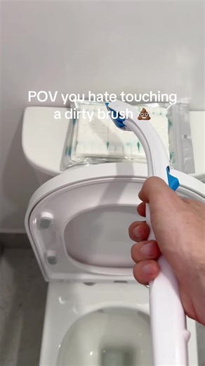 Flushable toilet wand - link in bio #cleaninghacks #toilet #cleantok #bathroom #lifehack