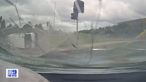 303K views · 2.9K reactions | Police are investigating following a collision on the Western Freeway in Derrimut between two cars on September 18. Dashcam footage of the incident appears to show a van running a red light before colliding with another vehicle, resulting in the van flipping on its side. Amazingly, no one was harmed during the crash. #9News | WATCH LIVE 6pm | 9 News Melbourne | Facebook