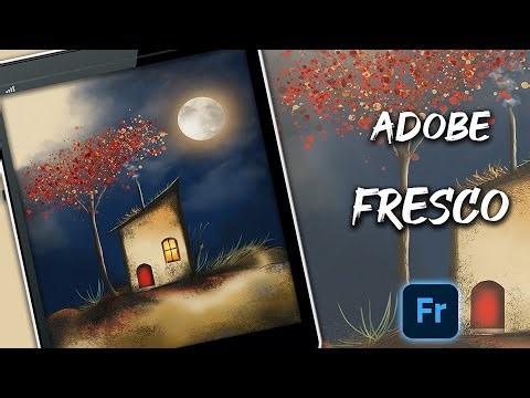 The MAGICAL World of Night Landscape Painting in Adobe Fresco