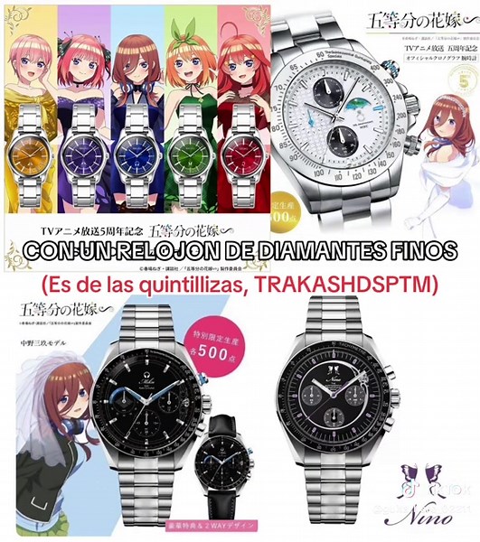 Reloj de Diamantes de Miku Nakano en Las Quintillizas