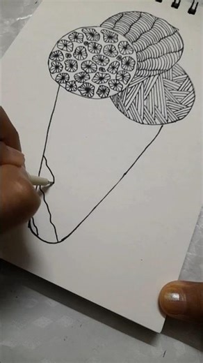 Zentangle Art 3 : Ice Cream | Relaxing Pattern Drawing | Artopia